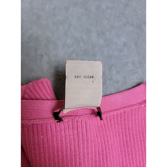 Vtg Henri Bendel Cardigan Sweater Womens L Pink Silk Blend Button Knit Cottage - Picture 6 of 11